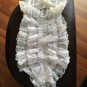 1950s Faux Ruffled Lace Shirt front (Dickie)